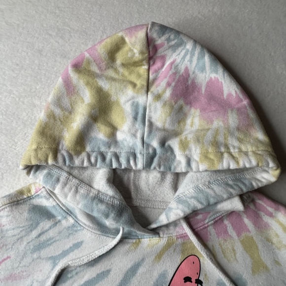 Nickelodeon SpongeBob SquarePants Small Tie Dye Cropped Hoodie Patrick Women - Picture 4 of 11